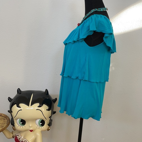 Cable and Gauge Sleeveless Ruffle Top Size S - Picture 4 of 5